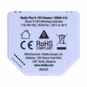 Shelly Plus 0-10V valaistuksen himmennin, WiFi/Bluetooth
