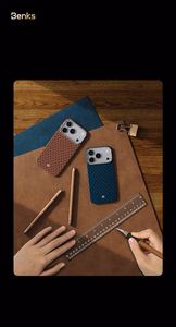 Benks Magnetic Armor Air Armor Grid Kevlar suojakuori Metal Frame 600D (0069) iPhone 17 Pro:lle oranssi