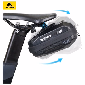 WILDMAN matkalaukku polkupyörän rungolle vetoketjulla, 1L (4 "- 7"), M90, musta