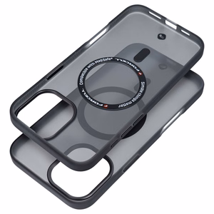 Suojakuori iPhone 16 PLUS:lle Forcell F-Protect Levels Dual Layer 4D MagSafe-yhteensopiva Military Drop-Test smoky black
