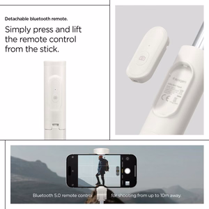 Spigen S541W Bluetooth Selfie Stick - White