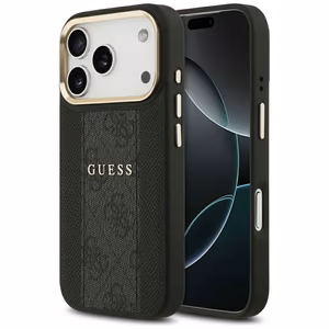 GUESS Suojakuori IPHONE 17 Pro MagSafe GUHMP17LPG4SEMCK (PU W/ 4G Stripe) musta