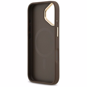 GUESS 4G PU Classic Logo MagSafe -suojakuori iPhone 17 - ruskea