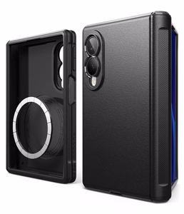 Ringke Onyx Flap -suojakuori laitteelle Samsung Galaxy Z Fold 8, MagSafe-yhteensopiva – musta
