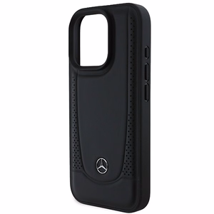 Mercedes Nahkainen Urban Suojakuori iPhone 16 Pro Max:lle - Musta