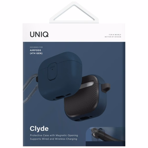 Uniq Clyde Lock Suojakuori AirPods 4:lle - sininen