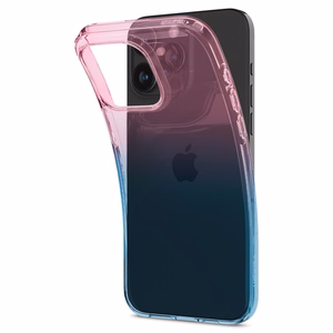 Spigen Liquid Crystal iPhone 15 Pro Suojakuori - Vaaleanpunainen/Sininen