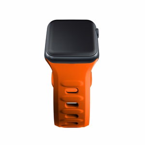 3mk-silikoniranneke Apple Watchille, 38/40/41/42 mm, oranssi, pieni koko
