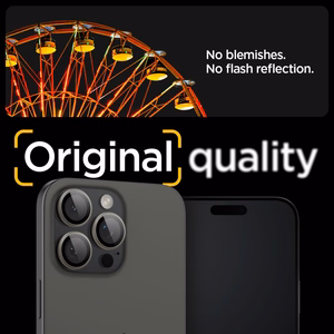 Spigen Optik.tR EZ Fit kameran Näytönsuoja iPhone 14 Pro / Pro Max / 15 Pro / Pro Maxille - Natural Titanium 2 kpl