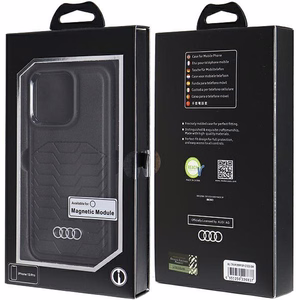 Audi Tekonahkainen Suojakuori MagSafella iPhone 13 Pro / 13:lle - musta