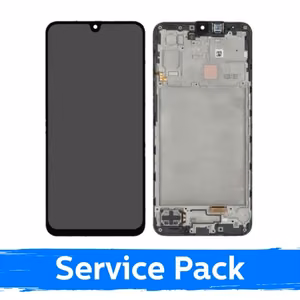 LCD Display Compatible Samsung A175 A17 4G Black with Frame (Service Pack)