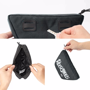 Rockbros G011 Flash Journey puolisuunnikkaan muotoinen polkupyörän ohjaustangon laukku 0.7 l - musta