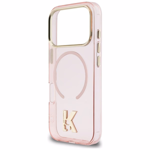 Karl Lagerfeld IML K Head Logo MagSafe -suojakuori iPhone 17 Pro:lle vaaleanpunainen