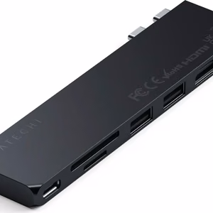Sovitin HUB 7-in-1 2 x USB C Satechi Pro HUB Slim ST-HUCPHSD MacBookille midnight
