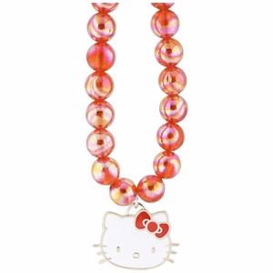 Hello Kitty Pearls Kitty Head Phone Charm - Red