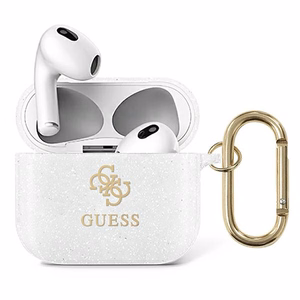 Guess GUA3UCG4GT AirPods 3 Suojakuori Läpinäkyvä Glitter Collection