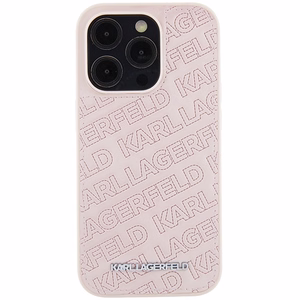 Karl Lagerfeld Quilted K Pattern Suojakuori iPhone 15 Pro Maxille - vaaleanpunainen