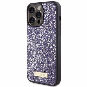 Guess Rhinestone Metal Logo Suojakuori iPhone 15 Pro Max:lle - vaaleanpunainen