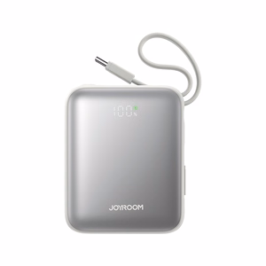 Joyroom JR-PBF27 10000mAh 22.5W tehopankki sisäänrakennetuilla USB-C- ja Lightning-kaapeleilla - valkoinen