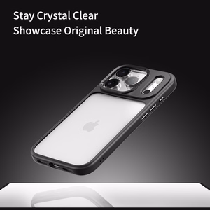 Rock Guard Lens Protection Series Suojakuori Iphone 17 Pro Max:lle läpinäkyvä-musta