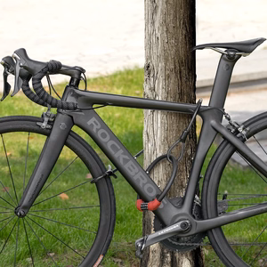 Rockbros RKS870-BK koodillinen polkupyörän lukko 85 cm teräsvaijerilla – punainen