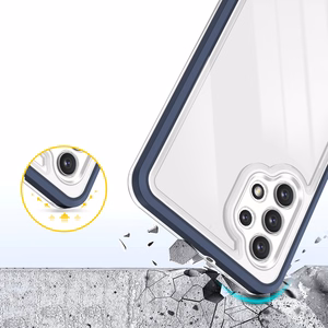 Kirkas 3in1 Asia Samsung Galaxy A72 4G kehys geelisuojus sininen