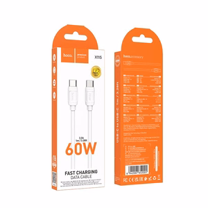 Kaapeli USB-C - USB-C Hoco PD 5A 240W 1 m X115 valkoinen
