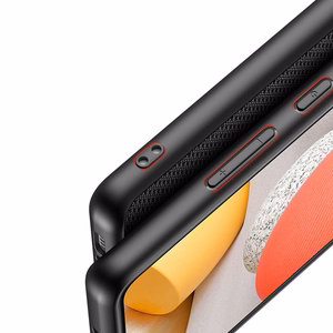 Dux Ducis Fino kotelo päällystetty nylon materiaalia Samsung Galaxy A42 5G musta musta