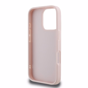 Karl Lagerfeld Quilted Signature Suojakuori iPhone 16 Pro:lle - vaaleanpunainen