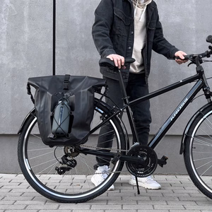 Vedenpitävä pyörän tavaratelinelaukku Wozinsky WBB24BK, 25 l, musta