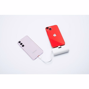 Ulkoinen akku Forcell F-Energy Power Plug F5K3 PD 20W 5000 mAh sisäänrakennetulla Lightning-liittimellä valkoinen