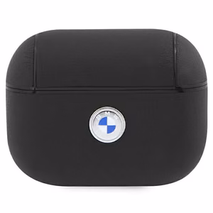 BMW BMAP2SSLBK AirPods Pro 2 (2022/2023) Suojakuori Musta/Musta Aito Nahka Silver Logo