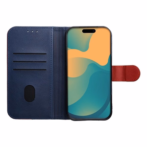 Flip case for iPhone 17 PRO / 18 PRO Split Book navy and red