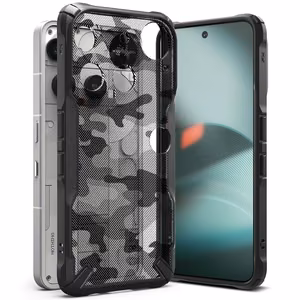 Ringke Fusion X Suojakuori Nothing Phone 3:lle - Harmaa ja Musta