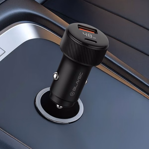 Blavec autolaturi BS-04B-C Volt - USB + Type C - QC 3.0 18W PD 30W ja Type C - Type C -kaapeli (CCBS04BCV-UCB) musta