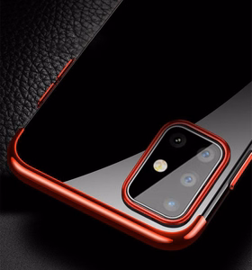 Kirkas väri Asia Gel TPU Galvanointi kehys Cover Samsung Galaxy A72 4G sininen sininen