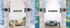 Single-room wall heat recovery ventilator for up to 46 m² with CO₂ sensor, Wi-Fi and Tuya, white