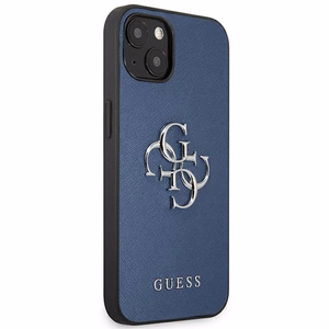 Guess GUHCP13SSA4GSBL iPhone 13 mini 5.4" sininen/sininen kovakotelo Saffiano 4G metalli logo