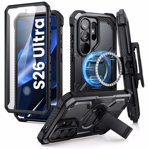 Supcase iBlason ArmorBox Clip Mag MagSafe suojakuori Samsung Galaxy S26 Ultralle - musta