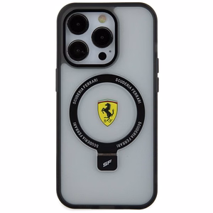 Ferrari FEHMP15LUSCAH iPhone 15 Pro 6.1 läpinäkyvä kovakuori Ring Stand 2023 Collection MagSafe