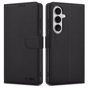 Tech-Protect Wallet suojakuori Samsung Galaxy S26:lle musta