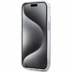 DKNY IML Ruudullinen Mono-kuvio ja Painetut Raidat MagSafe Suojakuori iPhone 15 / 14 / 13:lle - beige
