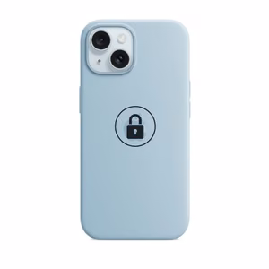 Silicone Case v2 -suojakuori iPhone 15:lle, vaaleansininen