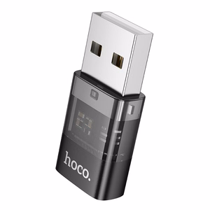 Hoco UA36C sovitin USB A - USB C läpinäkyvä musta