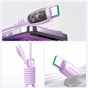 Joyroom S-A59 Vibrant Series 60W USB-C - USB-C Kaapeli 1,2m - violetti