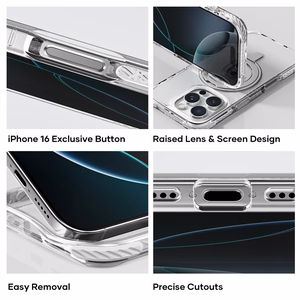 Rock Rotating Stand Crystal Series Magnetic for Iphone 16 black