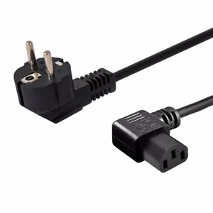 Savio CL-115 Power Cable Schuko (M) Angled - IEC C13 1.2m