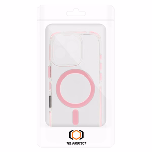 Tel Protect Strap Clear Suojakuori iPhone 17 Pro Max:lle vaaleanpunainen