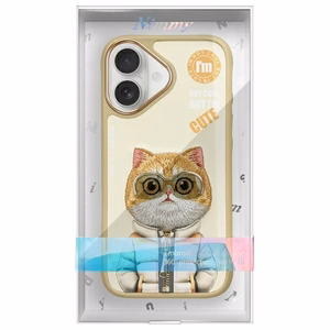 Nimmy Cool&Cute 2.0 Kissa Suojakuori iPhone 16:lle - vihreä