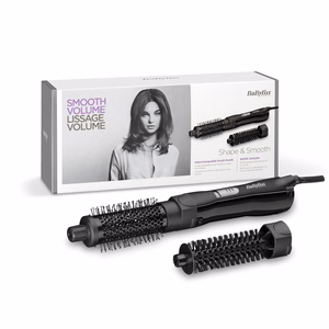 BaByliss Shape & Smooth AS82E – lämmitettävä suoristusharja, 800 W, musta